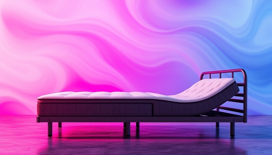 Vibrant comparison: adjustable mattress vs adjustable frame on a colorful gradient.