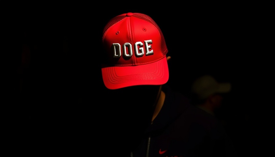 Silhouette of person with red DOGE hat in shadow for Government Employees in Technology context.