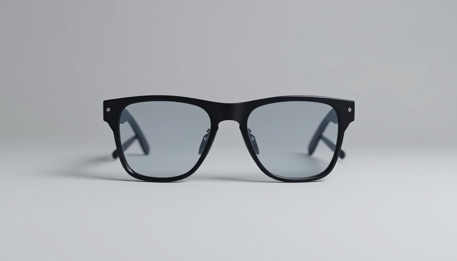 Sleek AI glasses for education with integrated camera lenses.