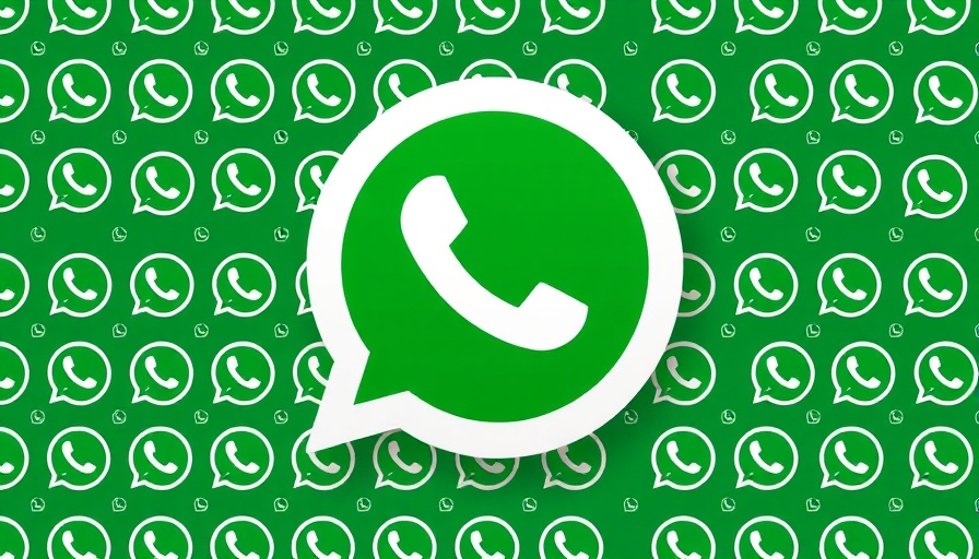WhatsApp logo on a patterned background for AI chatbots