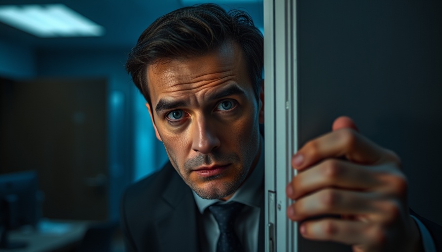 Severance season 3 announcement with intrigued man.