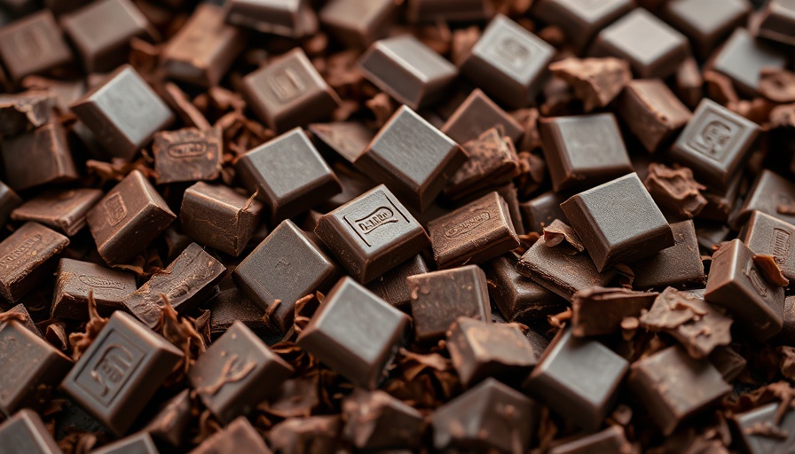 Assorted best dark chocolate bars broken into pieces.