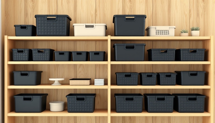 Affordable home organization tools under $25, storage boxes neatly arranged.
