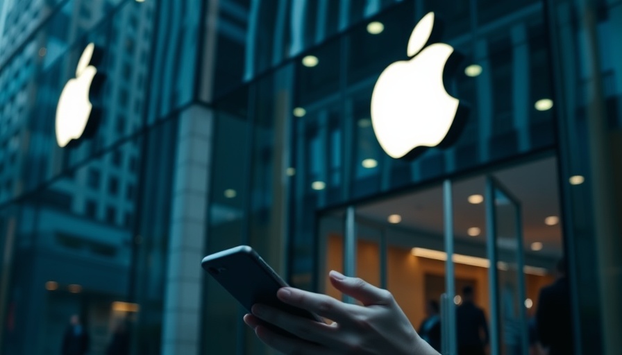 Apple iOS 19 family features promoted in Apple store with user on smartphone.