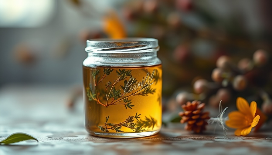 Infused oil jar highlighting the best oils for botanical infusions.