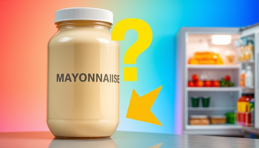 Does mayo need refrigeration? Jar and fridge illustration.
