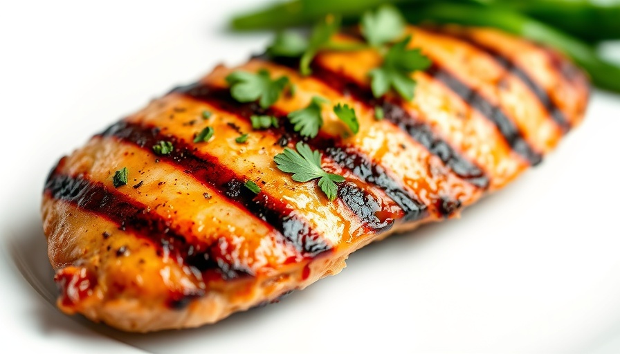 Grilled chicken breast with herbs showcasing a chicken marinade recipe