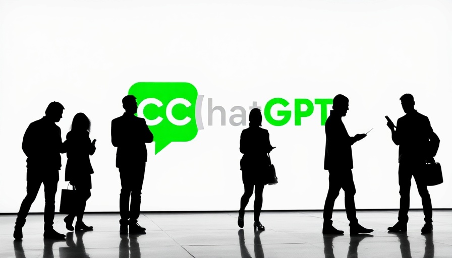 Silhouetted figures and ChatGPT logo illustrating AI's mental health impact.