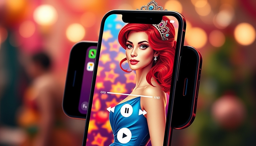 iPhone animated artwork lock screen with vivid image of woman and music player.