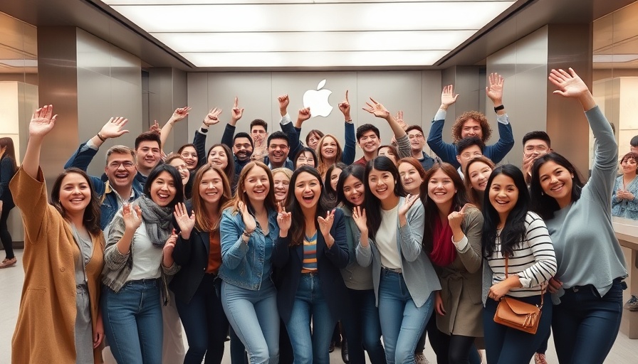 F1 The Movie gathering at Apple Fifth Avenue, vibrant group.