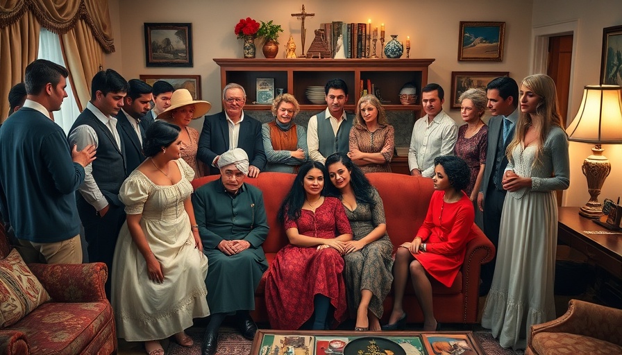 Group in costume gathers for palate cleanser shows in cozy room.