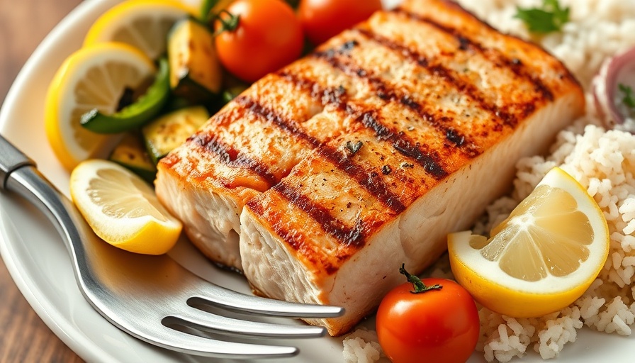 Easy grilled salmon with vegetables and rice, vibrant and appetizing.