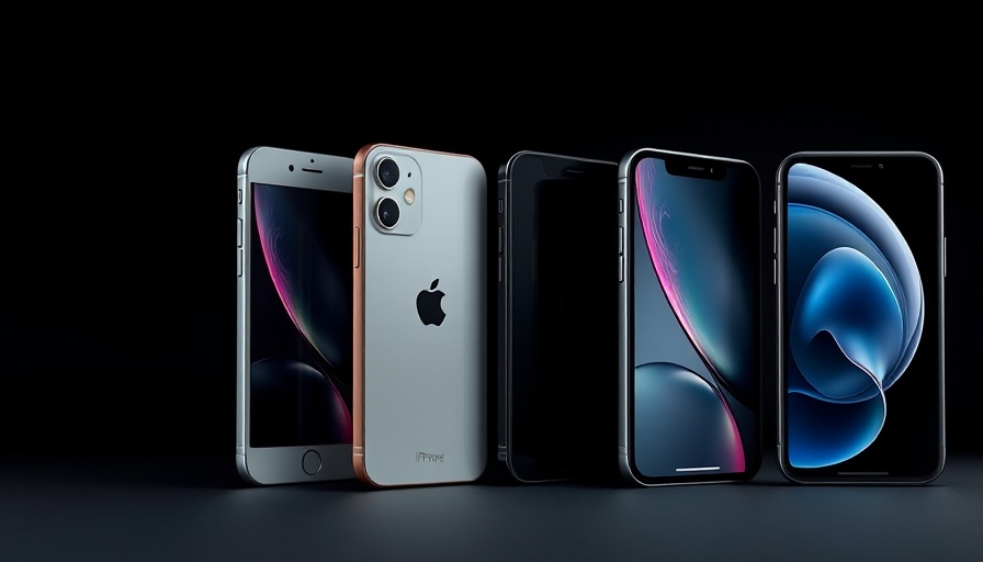 iPhone line-up symbolizing the 2025 sales rebound, showing sleek designs.