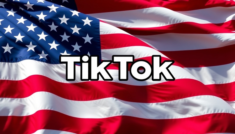 TikTok extension visualized with logo on U.S. flag backdrop.