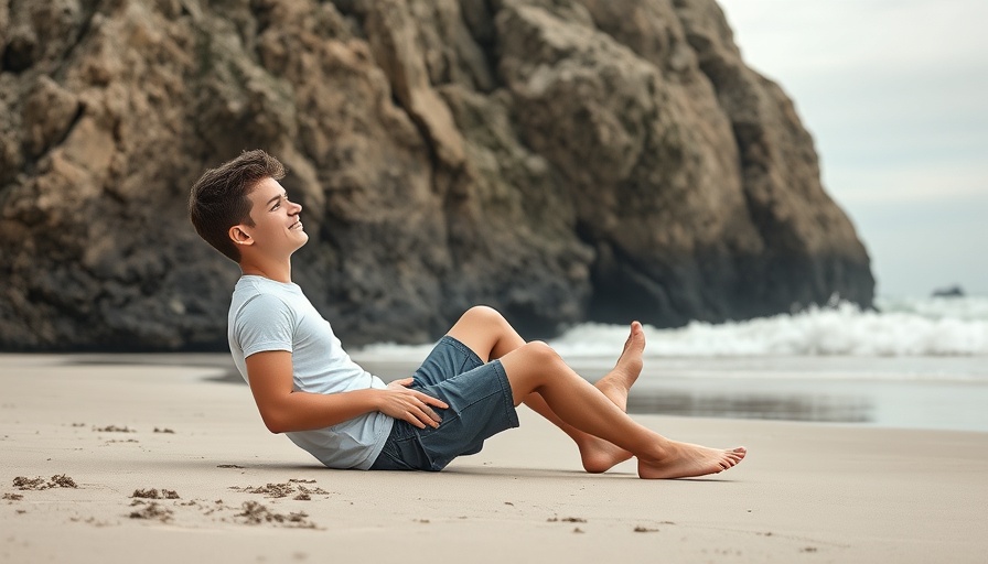 Teen enjoying independence on a beach vacation.