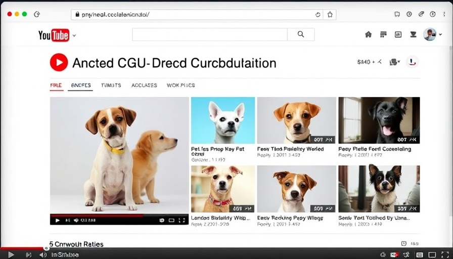 YouTube Open Call for Brand Collaboration interface with pet videos.