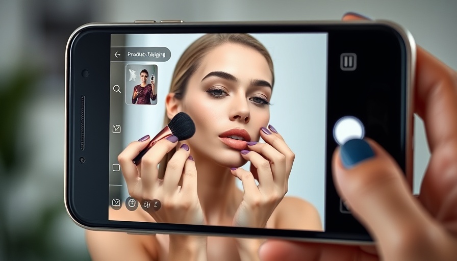 YouTube shopping button updates on smartphone with makeup tutorial.