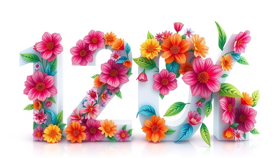 Vibrant 1% with floral design to boost business profit