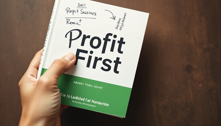 Close-up of 'Profit First' book emphasizing profit importance