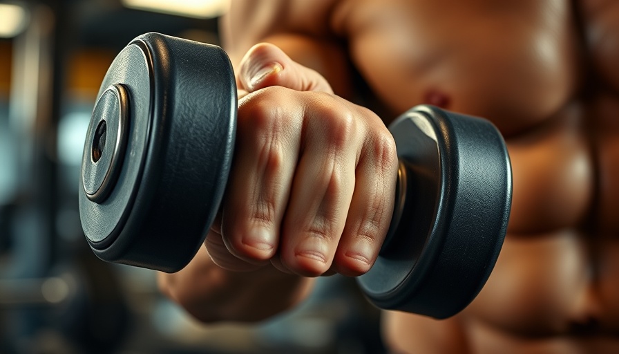 Muscular hand gripping dumbbell illustrating 'Compliance as a Muscle'