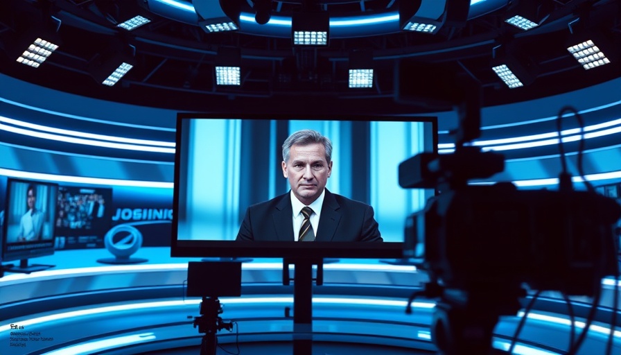 Broadcast studio image of NYC election coverage.