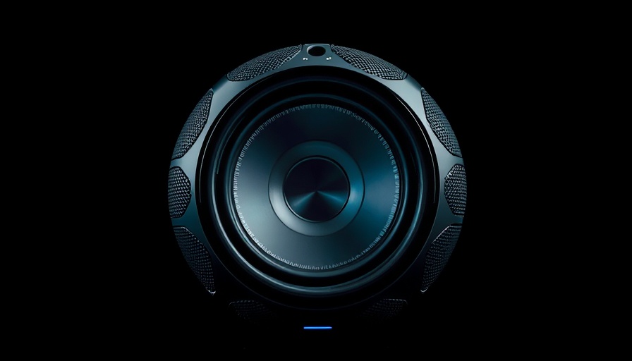 Futuristic spherical speaker with sleek modern design