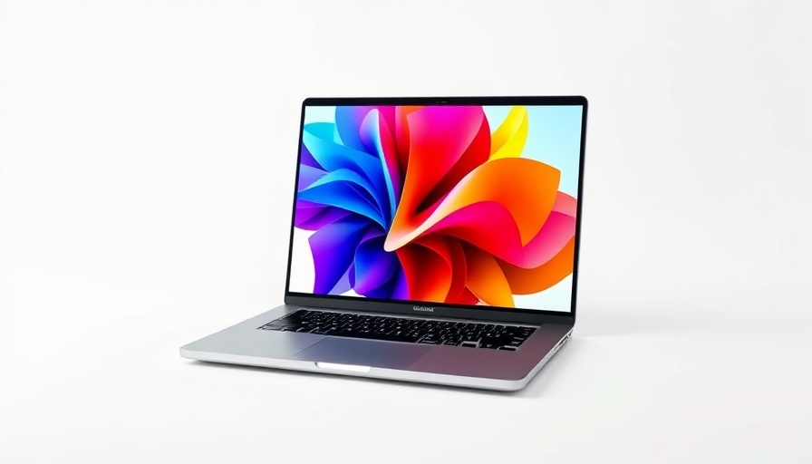 Sleek modern laptop with vibrant display in 2025.