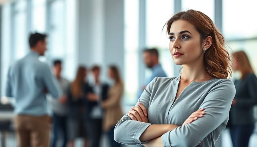Young woman contemplating family connections in a discussion setting.