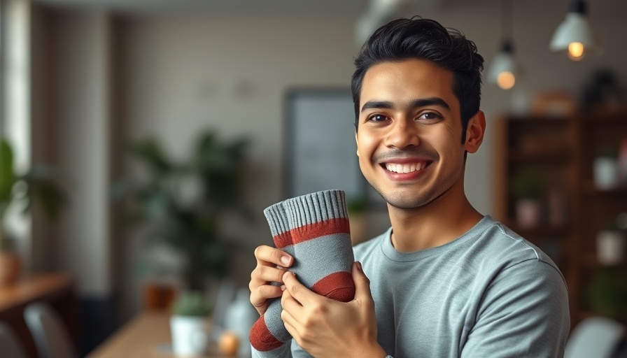 Young entrepreneur shares side hustle success story with socks product.