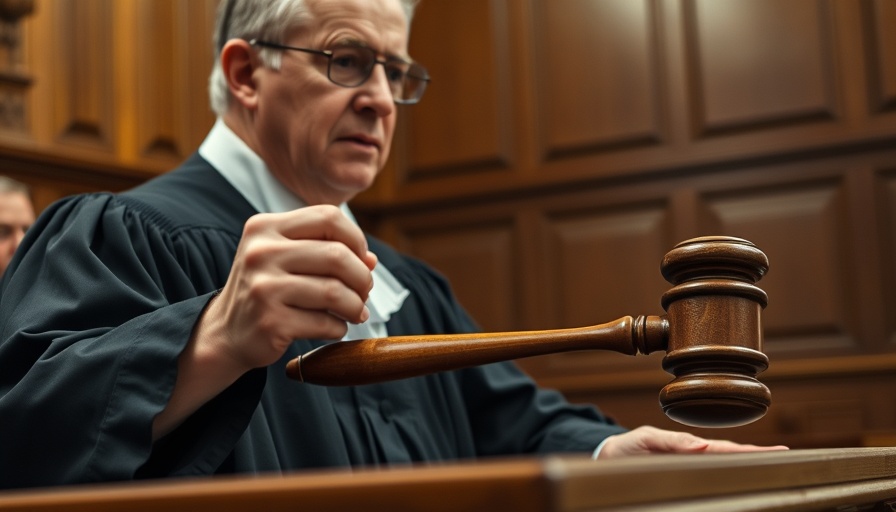 Judge delivering ruling in courtroom related to AI Fair Use Copyright.