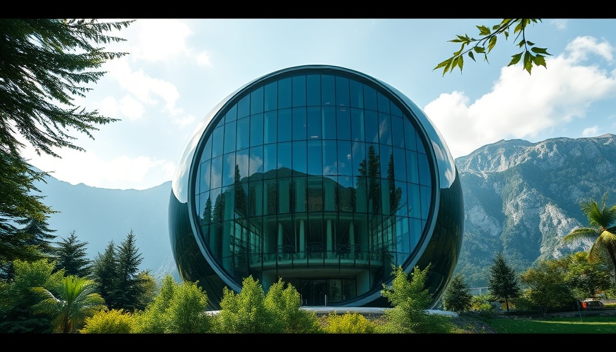 Circular building facade reflecting mountains, Apple Cupertino campus purchase.
