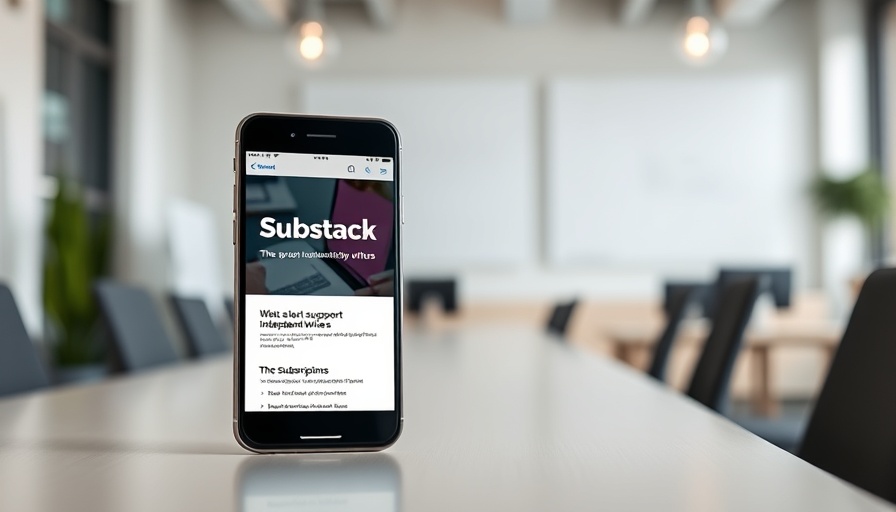 Smartphone showing Substack homepage, highlighting journalism challenges.
