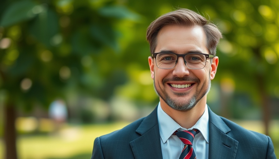 Confident business professional smiling outdoors for how to scale your startup