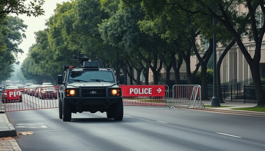 Idaho street with police and armored vehicle after shooting