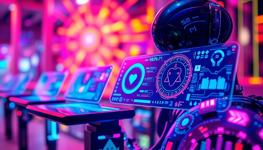 Futuristic healthy AI companion devices with vibrant data displays