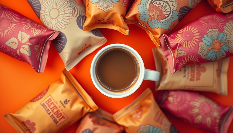Vibrant coffee subscription options encircling a steaming cup.