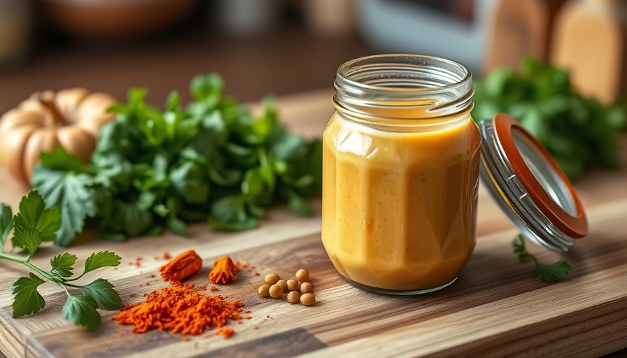 Homemade Cowboy Salad Dressing in rustic jar with spices.