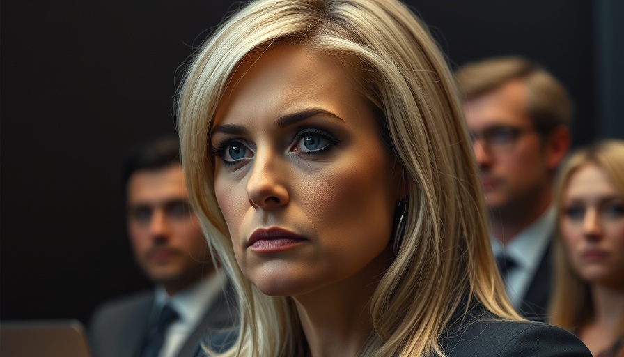 Serious blonde woman attending a meeting amid TikTok ban discussions