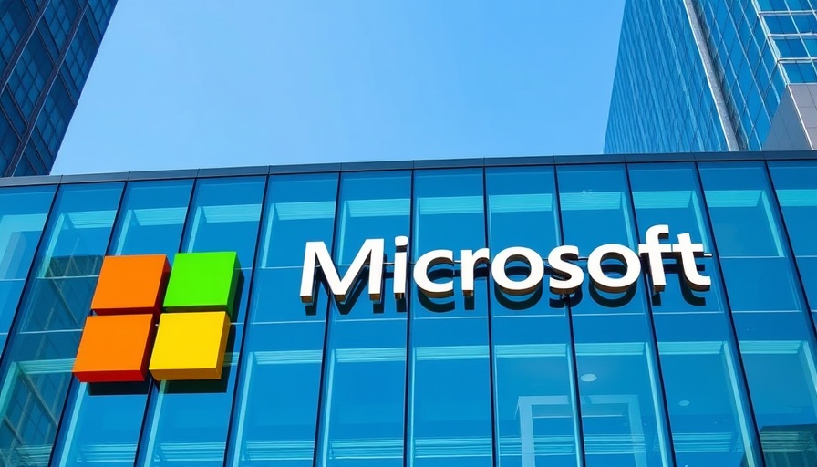 Microsoft logo on building reflecting topic of closure in Pakistan.