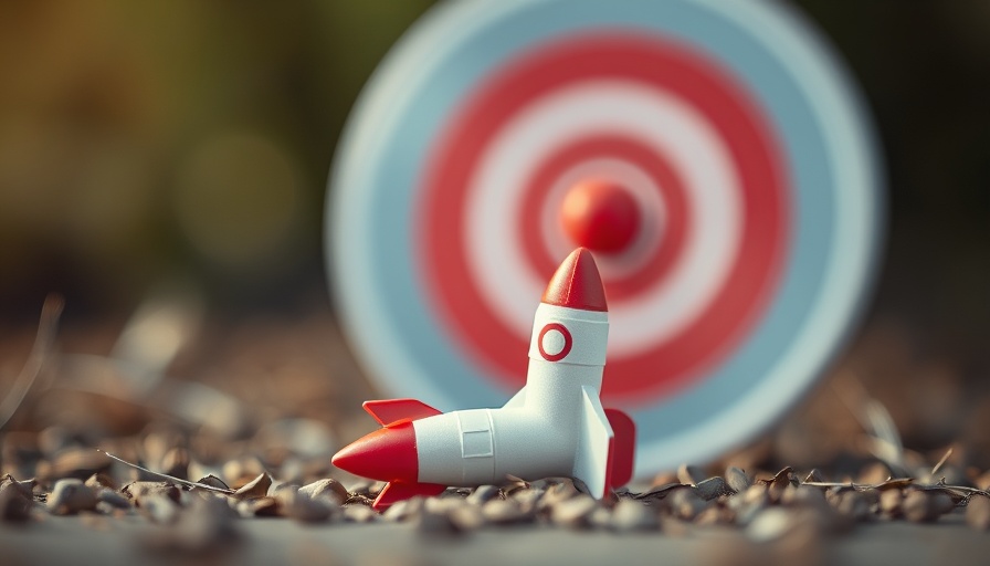 Toy rocket and target symbolizing balance of talent and effort.
