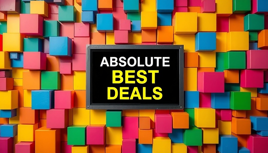 Best Prime Day Deals colorful abstract design with 'Absolute Best Deals' on screen