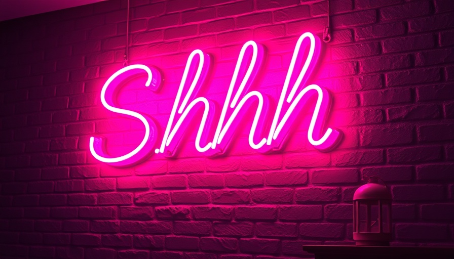 Neon 'Shhh' sign on a brick wall, symbolizing Sequoia Capital silence strategy.