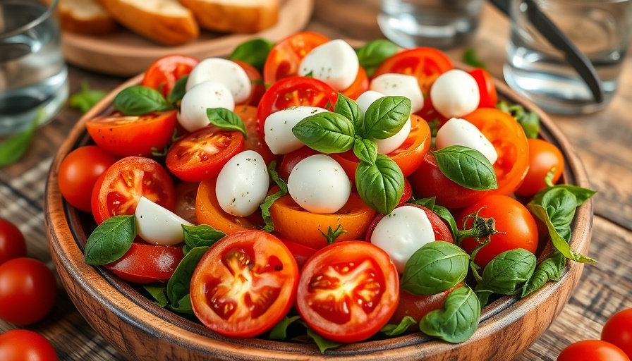 Colorful tomato salad for summer side dishes for families.