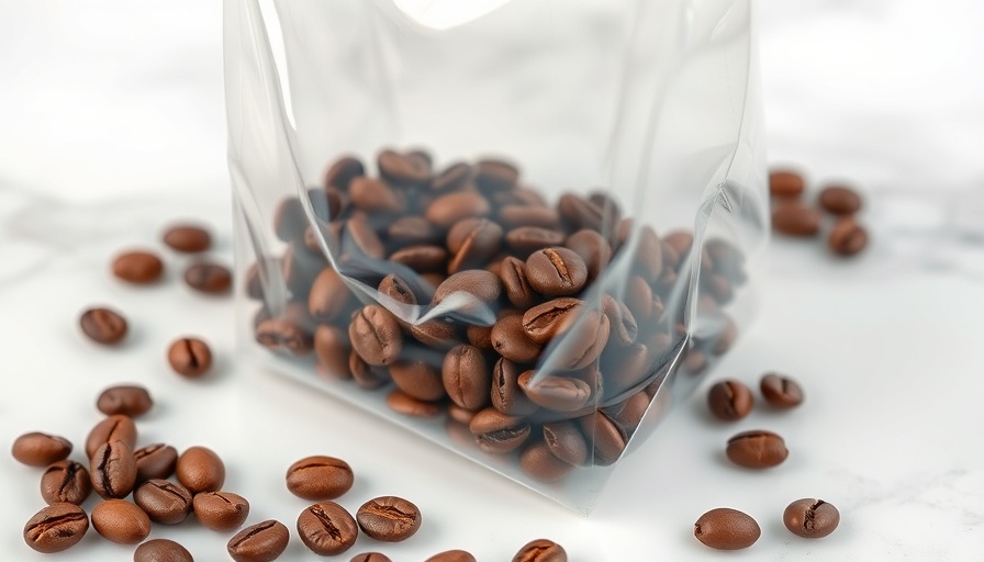 Transparent coffee packaging demonstrating transparency in retail business.