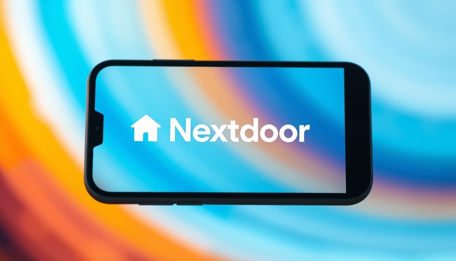 Nextdoor app redesign concept on smartphone screen.