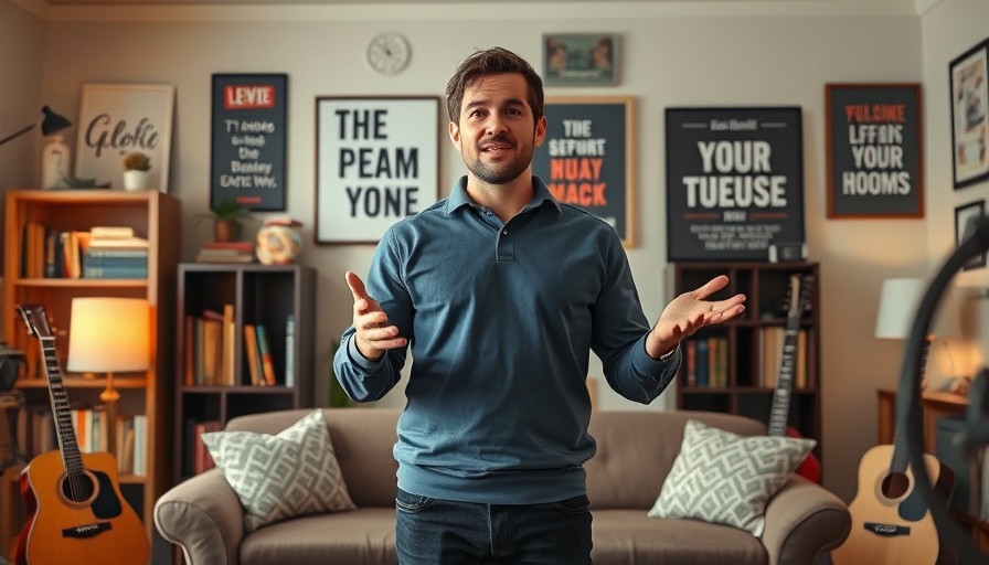 Man in a home office talks about authenticity in business marketing.
