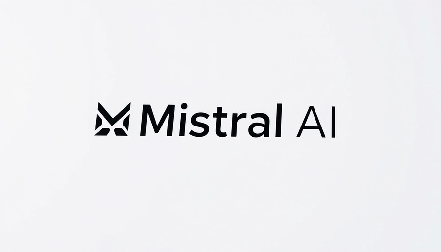 Mistral AI logo and text on a white background