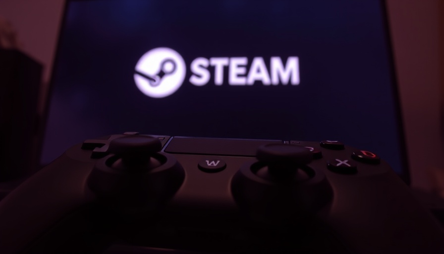 Gaming controller with Steam logo in background, symbolizing censorship of adult games.