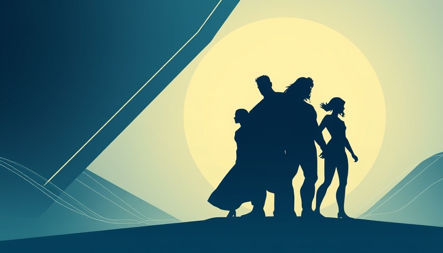 Minimalistic Fantastic Four silhouette with Futuristic Design