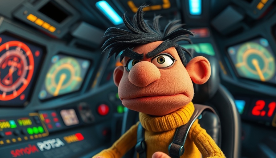 Puppet in spaceship cockpit, Two-Tone Entertainment theme